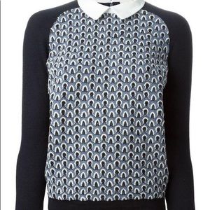 Tory Burch Navvy Sweater with Collar